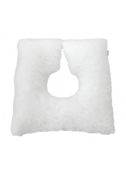 Подушка от пролежней мягкая квадратная подковообразная с отверстием, белая