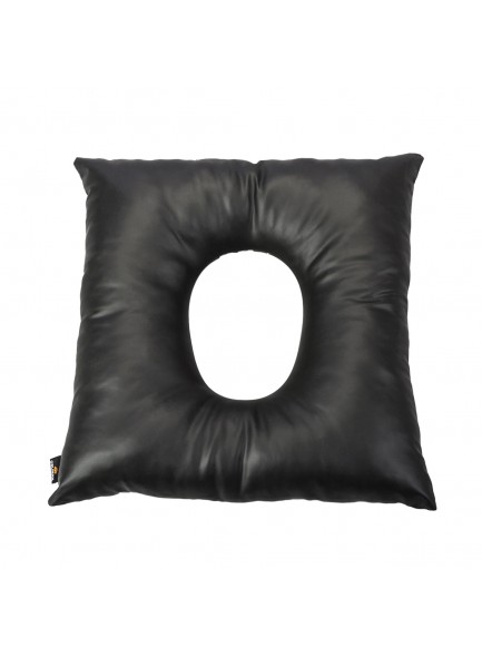 Подушка от пролежней мягкая квадратная с отверстием, черная